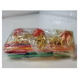 3 Sets Jacks Game and Pick Up Sticks, 180 Pcs Sticks and 30 Pcs Metal Jax with 3 Pcs Red Rubber Balls, Classic Pick Up Sticks Game for Kids Adults Family - Retail: $10