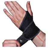 2 Pack Wrist Compression Strap and Wrist Brace Sport Wrist Support for Fitness, Weightlifting, Tendonitis, Carpal Tunnel Arthritis, Pain Relief-Wear Anywhere-Adjustable (Black) - Retail: $10