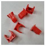 8Pcs PVC Water Pipe Clamps Clips, U-Shaped Tubing Hose Buckles, Irrigation Tube Holder for 16mm OD for TV Trays Tubing Hose Hanger Support Tubing, Red - Retail: $7