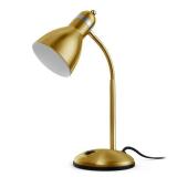 LEPOWER Metal Desk Lamp, Adjustable Goose Neck Table Lamp, Eye-Caring Study Desk Lamps for Bedroom, Study Room and Office (Gold) - Retail: $26