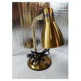 LEPOWER Metal Desk Lamp, Adjustable Goose Neck Table Lamp, Eye-Caring Study Desk Lamps for Bedroom, Study Room and Office (Gold) - Retail: $26