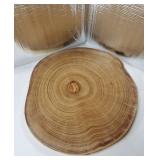 2 Pack Large Wood Slab Serving Board, 9-10"/11"-12" Wood Cheese Server Round Board, Wooden Slices for Table Centerpieces