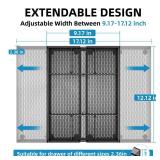 Expandable Desk Drawer Organizer, Mesh Drawer Organizer Tray with 10 Adjustable Compartments, Desk Organizers and Accessories, 5 Dividers Drawer for Office Supplies, Makeup & Vanity (Black) - Retail: 