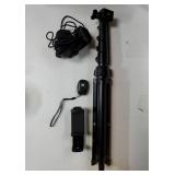Tripod for Cell Phone & Camera, Phone Tripod with Remote and Phone Holder, Sturdy & Stable Height Adjustable Multi-Angle Shot Selfie Stick Tripod for Video Recording - Retail: $21