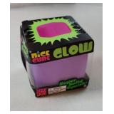 NeeDoh Nice Cube Glow - Sensory Toy with a Super Solid Squish - Glows in The Dark and Always Returns to its Square Shape - Ages 3 and Up - Color May Vary; One Cube Per Pack - Retail: $6
