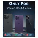 iPhone 14 Pro Case: Clear Magnetic Phone Cases with Screen Protector Compatible with Magsafe Slim Anti Yellowing Rugged Shockproof Protective Transparent Cell Phone Cover (A-Clear) - Retail: $6