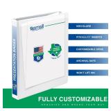 2 Inch 3 Ring Binders, Economy Round Ring, Clear View Cover, 425 Sheet Capacity - for School, Home, Office - White, 4 Pack - Retail: $19