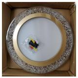 28W Gold LED Flush Mount Ceiling Light 12inch Modern Round Ceiling Light Fixture 3000K-6000K Super Bright Circle Ceiling Lamp for Bedroom Kitchen Bathroom Entryway Hallway Stairwell - Retail: $56