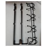 Over The Door Hooks Organizer - Multi-Functional Door Hanger with 16 Hooks & 2 Mesh Baskets, Long Coat Rack for Bathroom, Bedroom, Living Room, Home Storage Organize. MISSING BASKETS. - Retail: $24