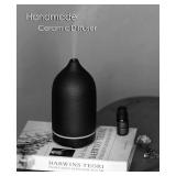 Essential Oil Diffuser, Handcrafted Ceramic Diffuser for Home, Ultrasonic Cool Mist Air Diffuser, 9 Colors Night Light with Timer, CERAMIC CRACKED, POWERS ON and LIGHTS UP. - Retail: $26