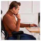 Office Chair Armrest Covers Comfort Memory Foam Armrest Pads for Office Chair Gaming Chair Arm Rest Covers for Elbows Ergonomic Armrest Pillow Pads for Desk Chair (Black, Set of 2) - Retail: $18