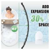 Black Curved Shower Curtain Rod,35-76 Inches Adjustable Length Curved Shower Rods Round Shower Curtain Rod Rust Proof Stainless Steel Curved Shower Rods For Bathroom - Retail: $20