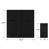 Black Paper Napkins, Cloth Like Dinner Napkins with Built-in Flatware Pocket, Pre-Folded Absorbent Disposable Guest Paper Hand Towels for Bathroom, Weddings Party(50 Pack) - Retail: $18