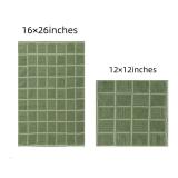 Kitchen Towels and Dishcloths Set, Four Dish Towels 16x26 Inches, Four Absorbent Dish Cloths for Washing Dishes 12x12 Inches, Cleaning and Drying for Everyday Use Pack of 8 (Green) - Retail: $23