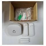 METAK Door Chime, Wireless Door Open Contact Sensor Alarm with 500 FT Range, 58 Chimes and 5 Volume Levels for Business/Store/Home/Office When Entering, 2 Transmitter + 1 Plug-in Receiver (White) - Re