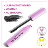 wet n wild Mascara - Lengthening, Vitamin E Enriched, Precision Comb Brush, Cruelty-Free, Gluten-Free, Sulfate-Free & Vegan - Very Black