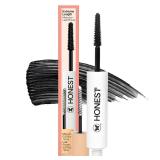 Honest Beauty 2-in-1 Extreme Length Clean Mascara Lash Primer Lengthening Volumizing Cruelty Free Safe for Sensitive Eyes Black .27 fl oz