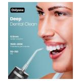 Onlyone Water Dental Flosser Pick for Teeth Cordless Portable Oral Irrigator Rechargeable Travel Irrigation Cleaner 300ML Electric Flossing Machine for Teeth Cleaning Power Flossers IPX7 Waterproof
