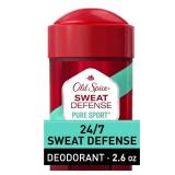 Old Spice Sweat Defense Antiperspirant & Deodorant for Men, 24/7 Ultimate Sweat Protection, Long Lasting Scent, Soft Solid, Pure Sport Scent, 2.6 oz