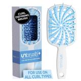 FHI Heat UNbrush Plus Curly Hair Brush for Gentle & Effective Detangling on Wet or Dry Fragile Hair Types Detangler Brush w/ 84 UltraFlex Bristles, Ultra-light, Vented, Anti Static Hairbrush