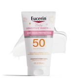 Eucerin Sun Sensitive Mineral Baby Sunscreen Lotion SPF 50 with Zinc Oxide Protection, Hypoallergenic Mineral Sunscreen for Babies, Tear Free and Fragrance Free, 4 Fl Oz Tube