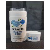 Schmidt s Women s and Men s Aluminum-Free Vegan Deodorant  Fresh Rain & Birch  2.65 oz