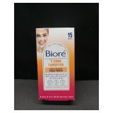 Biore T-Zone Blackhead Remover Strips, Deep Cleansing Pore Strips, (5 Nose + 5 Face + 5 Chin Strips), Instant Pore Unclogging for the T-Zone Area, 15 Count