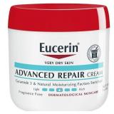 Eucerin Advanced Repair Body Cream  48-Hour Moisturizer  Fragrance Free  Holiday Gifts  16 oz