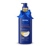 NIVEA Nourishing Hydration Skin Firming Body Lotion with Q10 and Vitamin C, 72-Hour Body Moisturizer for Dry to Very Dry Skin, Holiday Gifts for Self Care, 16.9 Fl Oz Pump Bottle