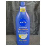 NIVEA Nourishing Hydration Skin Firming Body Lotion with Q10 and Vitamin C, 72-Hour Body Moisturizer for Dry to Very Dry Skin, Holiday Gifts for Self Care, 16.9 Fl Oz Pump Bottle