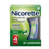 Nicorette 4mg Stop Smoking Aid Nicotine Mini Lozenge - Mint - 81ct - Retail $40