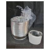 Simple Deluxe 4 Inch 8 Feet Ducting, Non-Insulated Flex Air Aluminum Foil Duct for Dryer Vent Hose, Heating, Cooling, Ventilation, Exhaust, 2 Clamps Included, Silver