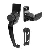 Prime-Line K 5082 Black Push Button Latch with 1-1/2 In. Hole Center (1 Set)