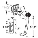 Prime-Line K 5082 Black Push Button Latch with 1-1/2 In. Hole Center (1 Set)