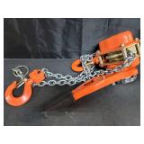 VEVOR Manual Lever Chain Hoist, 3/4 Ton 1650 lbs Capacity 5 FT Come Along, G80 Galvanized Carbon Steel with Weston Double-Pawl Brake, Auto Chain Leading & 360Â° Rotation Hook, for Garage Factory Doc