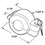 Prime-Line S 4180 Door Knob Lock-Out Device Prevents Turning of Door Knob and Access to Keyhole, Can be Used for Home Rentals, Evictions, Job Sites & More Keyed Alike, Diecast, Gray (Single Pack)