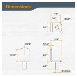 POWERTEC QP1302 5mm Shelf Pegs 50 pcs, L-Shaped Bracket Shelf Pins Support Pegs for Shelves, Kitchen Cabinet Shelf, Bookshelf, Closet and Furniture, Nickel Plated Shelf Holders Pegs
