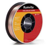 Mig Welding Wire - ER70S-6 .030\"(0.8 mm)- 10 Pound Spool - Mild Steel MIG Solid Welding Wire,Low Splatter and High Levels of Deoxidizers