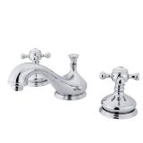 Kingston Brass KS1161BX Vintage Widespread Lavatory Faucet with Metal cross handle, Polished Chrome, 8-Inch Adjustable Center