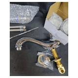 Kingston Brass KS1161BX Vintage Widespread Lavatory Faucet with Metal cross handle, Polished Chrome, 8-Inch Adjustable Center