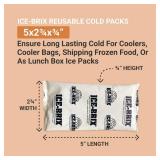 Aviditi ICE-BRIX Ice Packs for Shipping 5 X 2 3/4\" (96 pack bulk) Food-Safe Reusable Refrigerant Gel Ice Packs for Lunch Boxes, Coolers & Mailing Perishables; Instant Cold Packs for Shipping - Re