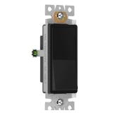 ENERLITES Decorator Paddle Rocker Light Switch, Gloss Finish, Single Pole, 3 Wire, Grounding Screw, Residential Grade, 15A 120V/277V, UL Listed, 91150-BK, Black