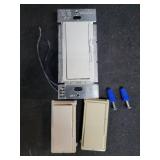 Leviton Decora Slide Dimmer Switch for Dimmable LED, Halogen and Incandescent Bulbs, DSL06-1LZ, White with Ivory and Light Almond Faceplates