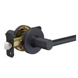 Amazon Basics Contemporary Madison Door Lever - Passage - Matte Black, 1-Pack