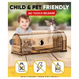 Motel Mouse Humane No Kill Live Catch and Release Mouse Traps, Reusable with Cleaning Brush - 4 Pack