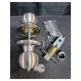 Copper Creek Privacy Interior Door Knob ANSI Grade-3 Certified, Modern Heavy Duty Handle, Easy Install and Reversible for Bedroom, Bathroom & Closets Satin Stainless (1 Pack)