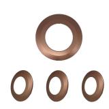 Jolux 4 Pack Bronze Matte Plastic Ring Trim for Decorated 5/6 Inch Lighting Fixture Recessed Downlight, Can Lights Trim Cover Outer Diameter 7.59\", Inner Diameter 4.44\",Thickness0.37...â¦