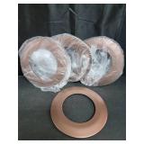 Jolux 4 Pack Bronze Matte Plastic Ring Trim for Decorated 5/6 Inch Lighting Fixture Recessed Downlight, Can Lights Trim Cover Outer Diameter 7.59\", Inner Diameter 4.44\",Thickness0.37...â¦