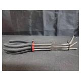 Amazon Basics Long Reach Needle Nose Pliers Tool Set, 3-Piece, Black