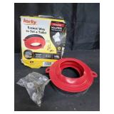 Korky 6000BP Universal Toilet WaxFree Seal with Hardware - Toilet Installation Made Easy - Made in USA , Red
